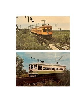 VTG Illinois Terminal No. 415 | 518 | Car No 234 Train Trolley Postcard Lot